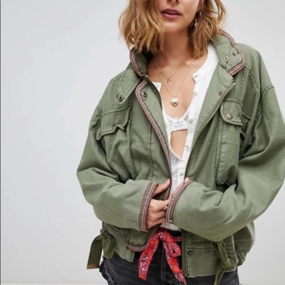 Free People Jackets & Blazers - FREE PEOPLE FLIGHT LINE canvas bomber jacket -Moss